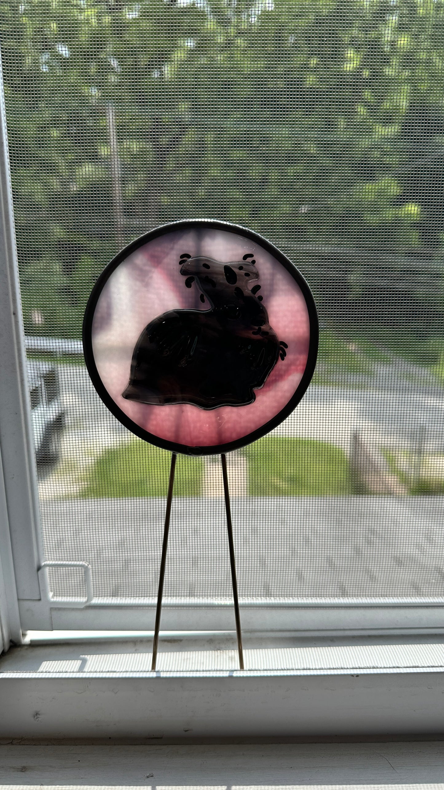 Fluffy Bunny Plant Stake