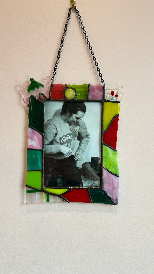 Strawberry Baby Raw-Edge Picture Frame