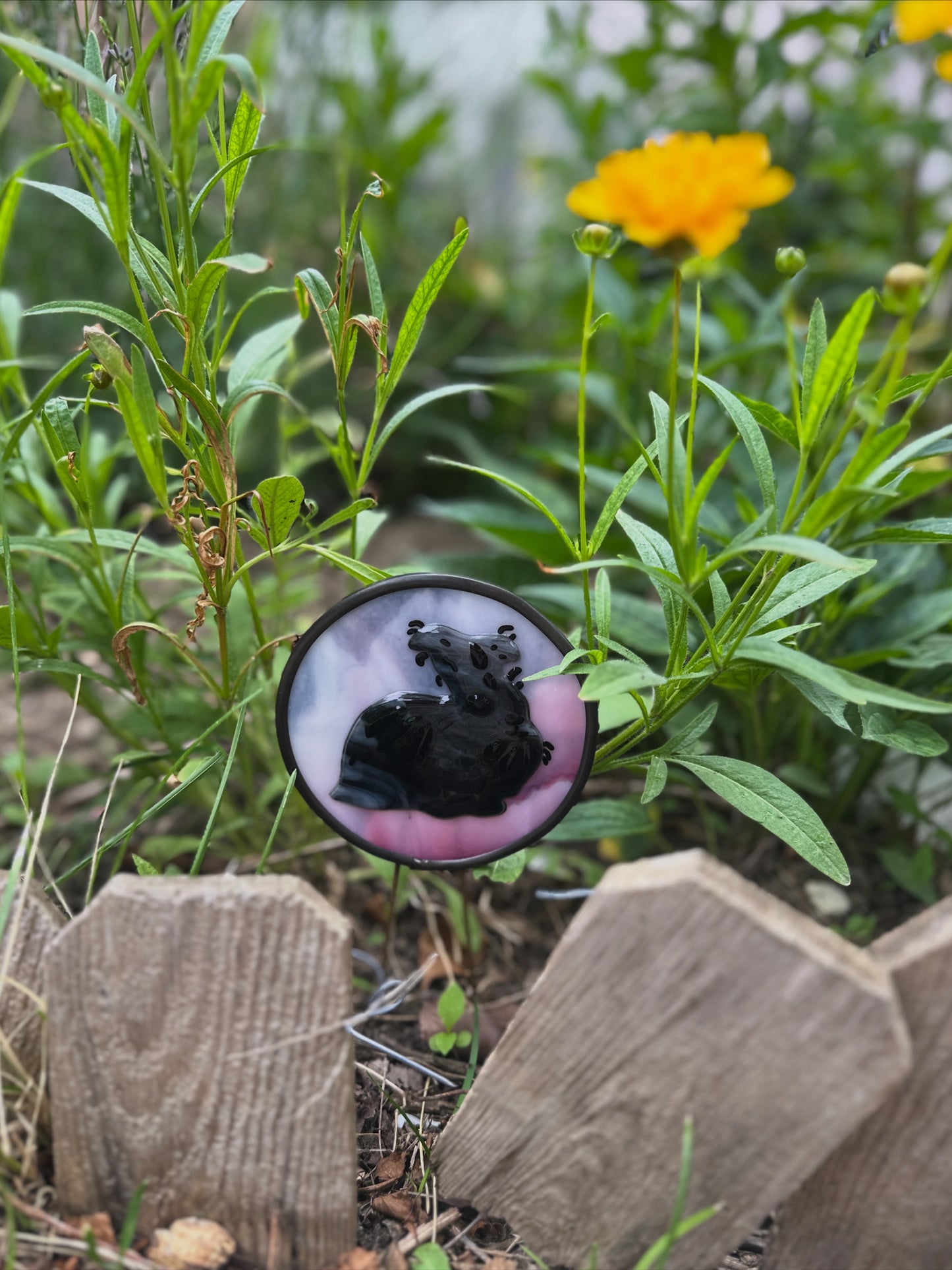 Fluffy Bunny Plant Stake