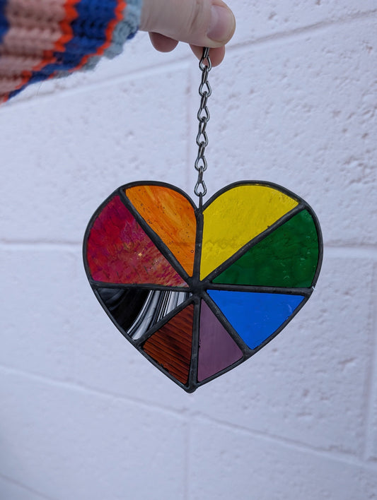 Rainbow Heart Suncatcher