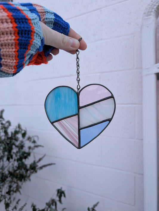 Trans Heart Suncatcher