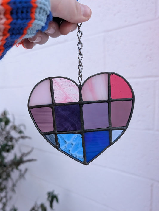 Bi Heart Suncatcher (Grid)