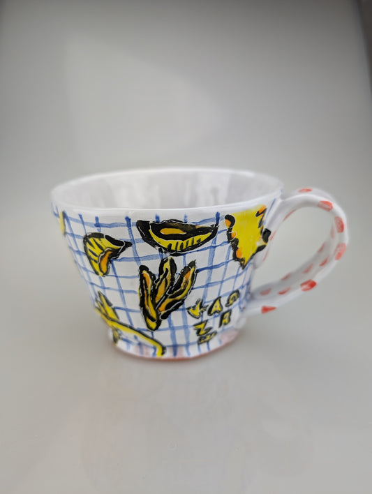 Pasta mug w/ polka dots