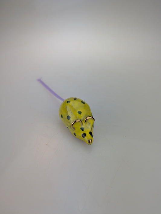 Yellow Mouse Toy Whisker-Keeper