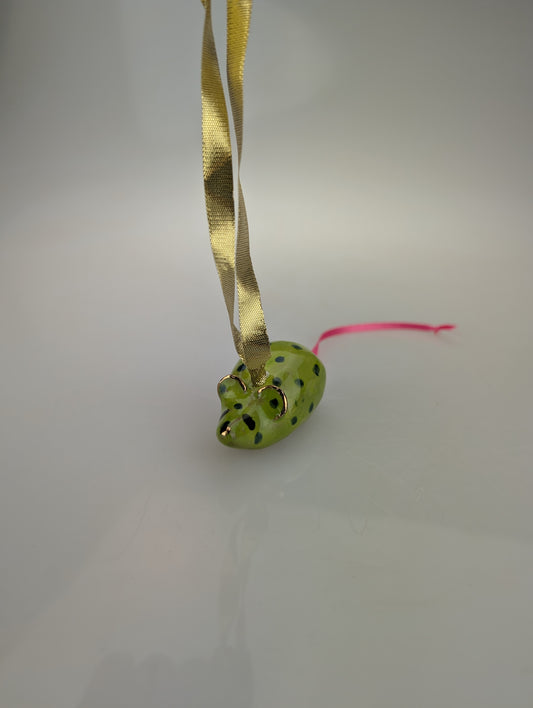Green Mouse Toy Ornament